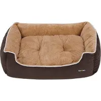 OEM Prämium Hundekissen - Weich und ansprechend - Einzelstück - Braun und Cremefarbe - Maße 90 x 25 x 75 Zentimeter