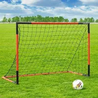 OEM Zweifaches Trainingszielset für Fußball - 2 Stück, 6x4m, 3x2,5m, 8x6m, stählerner Rahmen, Allwetter-Netz, schnelle Montage, Indoor/Outdoor, Heavy Duty, Metallisches Fußballziel