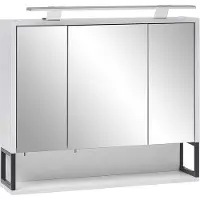OEM Limone Houtspiegel - weiß - 70 x 61 x 16 cm - Badmöbel - Schrank