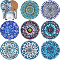 OEM Keramische Onderzetters Set, 8 Stk, 10 cm, Bar, Woonkamer, Deko