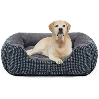 OEM Hundekissen für mittelgroße Hunde, waschbares Schlafliege für Hunde, bequemes Hundebett, antislip Hundekissen für Angstgeplagte Hunde und Katzen, 76x61x23cm Größe