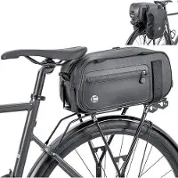 Famanu Fahrradtasche 26 L wasserdichte Fahrradtasche für Gepäckträger - Schwarz