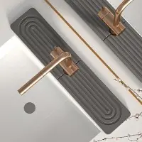 OEM Diatomeeënaarde Gootsteenmat, Absorberende Donkergrijs Mat, 60x10cm Keuken und Badkamer Spatmat