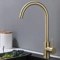 OEM Goldsprayed Küchenarmatur mit Gemüsebecken, doppeltem Warm- und Kaltwasseranschluss