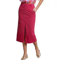 River Woods Fuchsia Midi Stretch Skirt With Split Größe: 34 | Midiröcke Outlet | Damen | Weiß