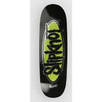 Welcome X Slipknot Oval Logo on Boline2.0 - 9.5" Skateboard Deck black / green stain Gr. Uni
