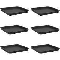 Syfax Quadratisches Blumentablett 6 pcs Schwarz 36 x 36 x 2,5 cm