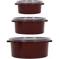 Eh Excellent Houseware Mikrowellengeeignete Lebensmittelbehälter, rund, 3 verschiedene Größen