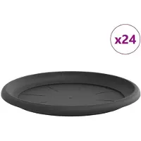 Syfax Runde Blumenplatte 24 pcs Schwarz Ø 27 x 2,5 cm Kunststoff