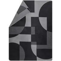 David Fussenegger Kurzflor- Wohndecke Savona 'Geoform' 150 x 200 cm Anthrazit- Grau