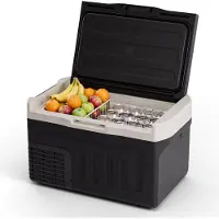 Auronic Electric Cool Box - Kompressor - 21L - 12V und 240 Volt - Camping-Kühlschrank - Frigobox Auto - Schwarz