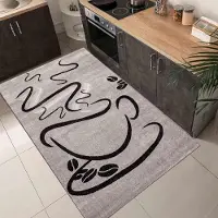OEM Moderne grijs cappuccinotapijt 160 x 220 cm