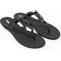 Brasileras Damen Zehensandalen mit rutschfester Sohle bequem schuhe strand/schwimmbad/stadt schwarz 39 EU - UBPETA