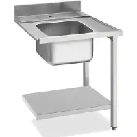 Kbs Zulauftisch Becken links Grundboden und Aufkantung 700x715x850 mm