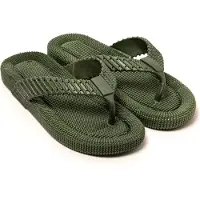 Brasileras Herren Zehensandalen mit rutschfester Sohle bequem schuhe für strand/schwimmbad/stadt militärgrün 41 EU - UBSADO