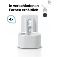 Blanc HYGIENIC Wandhalterung 4x mit weißer, schwarzer oder verchromter Blende - HOTELSERIE
