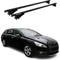 Menabo Dachträger Grundtäger für Peugeot 508 Kombi 2011-2018 75kg Alu Schwarz 2x