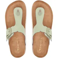 Tamaris Damen Pantolette Zehentrenner mit Tieffußbett vegan 1-27400-46, Größe:37 EU, Farbe:Grün