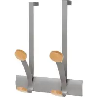 Alba Wandgarderobe 2x2Haken Metall 36,7x10,9x30cm metallic