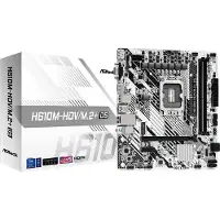 Asrock H610M-HDV/M.2+ D5, Intel, LGA 1700, DDR5-SDRAM, 96 GB, DIMM, Zweikanalig