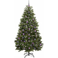 vidaXL Lumi (mit 300 LEDs und lilafarbenen Bällen)
