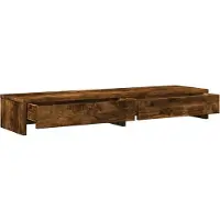 vidaXL Monitorständer mit Schubladen Grau Sonoma 100x27x15 cm