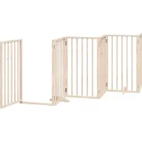 vidaXL Hundegitter mit Tür Faltbar 6 Paneele 300 cm Pappelholz