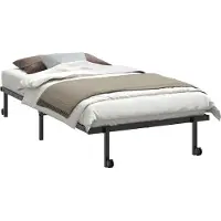 vidaXL Bettgestell ohne Matratze Klappbar Weiß 100x190 cm Stahl