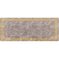 vidaXL Teppichläufer MARSA Grau 100 x 250 cm Polyester und PVC