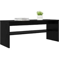 vidaXL TV-Schränk Schwarz Eichen-Optik 100 x 35 x 40 cm Holzwerkstoff