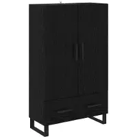 vidaXL Highboard Schwarz Eichen-Optik 69,5 x 30 x 115 cm Holzwerkstoff
