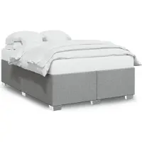 vidaXL Bettgestell ohne Matratze Hellgrau 140x200 cm Stoff
