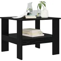 vidaXL Couchtisch Schwarz Eichen-Optik 57 x 55 x 45 cm Holzwerkstoff