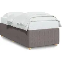 vidaXL Bettgestell ohne Matratze Taupe 100x200 cm Stoff