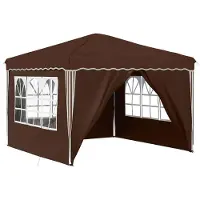 vidaXL Pop-up Partyzelt 288 x 288 x 245 cm Braun Oxford-Stoff