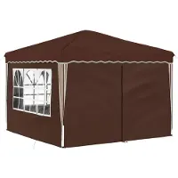 vidaXL Pop-up Partyzelt 288 x 288 x 245 cm Braun Oxford-Stoff