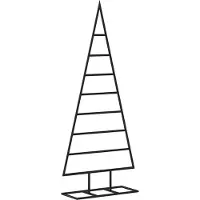 vidaXL Metall-Weihnachtsbaum für Dekorationen Schwarz 150 cm