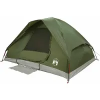 vidaXL Kuppel-Campingzelt 4 Personen Olivgrün Wasserdicht