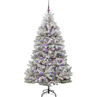 vidaXL Lumi (mit 300 LEDs und lilafarbenen Bällen)