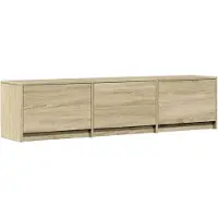 vidaXL TV-Schränk mit LED Sonoma 165 x 34 x 40 cm Holzwerkstoff