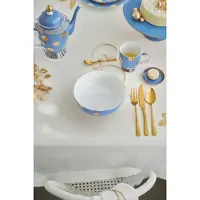 Pip studio Schüssel Dot Delight Light Blue-Gold 20 cm (2er-Set)