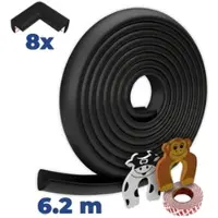 Hoffenbach Kantenschutz Set aus Schaumstoff schwarz, Eckenschutz, Fingerschutz