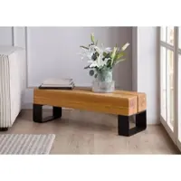 MASSIVMOEBEL24.DE Bank Eiche 140x31x32 natur geölt LOUNGE COLLECTION #08
