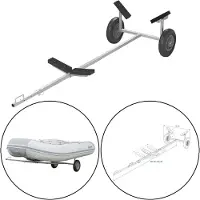 Proplus Trailer Bootswagen Slipwagen mit Luftreifen und Stahlrahmen Q235 mit ausziehbarem Griff 245–304 cm für Kajak