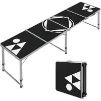 Outsunny Bierpong Tisch Campingtisch klappbarer Klapptisch für Garten, Balkon