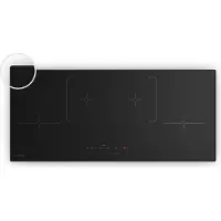 Klarstein Velaire Induktionskochfeld 90cm - 4-Zonen Kochfeld Induktion, 7000W Boost, Touch-Slider, Timer, Kindersicherung, Restwärmeanzeige, Flex-Zonen, Schwarz, Einbau Induktionsherd
