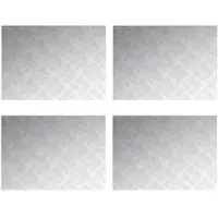 vidaXL Treppe Tritt Rechtwinklig 4 pcs Silber 70 x 50 cm Aluminium