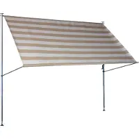Angerer Klemmmarkise Premium 400 cm Streifen taupe