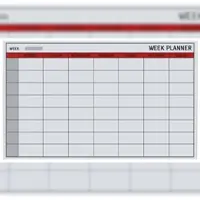BI-Office Glas "Week Planner" 78x48cm
