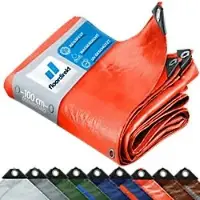 Casa Pura Abdeckplane Multifunktional High Density Polyethylen-Gewebe Orange 3000 x 5000 mm